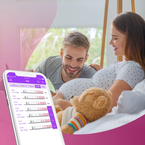 Pregnancy Detection Test Strips Kit: Easy@Home HCG Tests 10miu/ml Powered by Accurate Fertility Tracker iOS and Android Premom App (10HCG) - Image 5