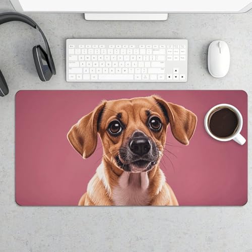 Dachshund �q�� �f�X�N�p�b�h �v���e�N�^�[ ����~�� �Q�[���f�X�N�}�b�g �h���f�X�N�g�b�v�}�b�g �L�[�{�[�h�ƃ}�E�X�p L�T�C�Y �}�E�X�p�b�h ���炩�ȃ��C�e�B���O�p�b�h �z�[���I�t�B�X���[�N�p (23.6 x 13.8)
