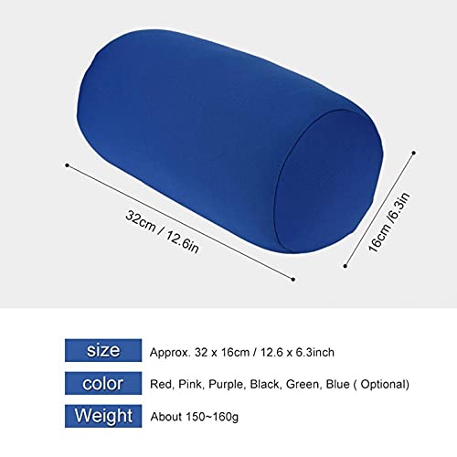 Dirk41 Microbead Log Roll Pillow, Comfort Mochi Squish Tube Bolster Cushion, Squishy Back Head Neck Support Sleeping Throw Pillows For Travel Home Sofa Bed (Sky Blue) #TOP3