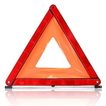 Warning Triangle - Red Travel Fold Up Safety Triangle In Case