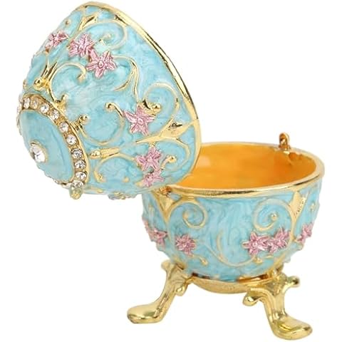 Beufee Hand Painted Egg Trinket Box Cover