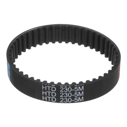 sourcing map HTD-5M Gummi-Zahnriemen, 230 mm Außenumfang x 15 mm Breite x 3,6 mm Höhe, 46 Zähne, geschlossene Schlaufe Riemenscheibe, 5 mm Teilung