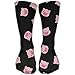 Men Women Classics Crew Socks Funny Pink Pig Face Black Personalized Athletic Socks 30cm Long-All Season