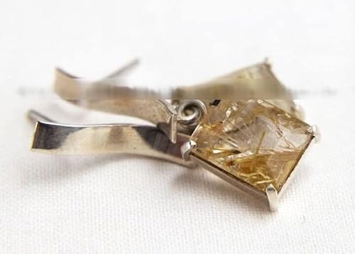 Luxuoso Conjunto Gema Rutilo Ouro Facetada Prata 950