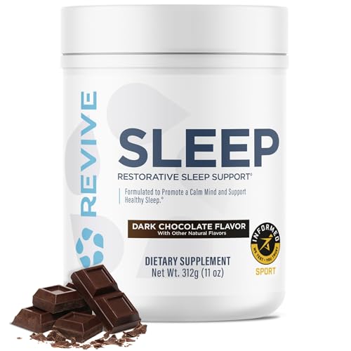 Revive MD Melatonin-Free Sleep Support Supplement for Adults, Dark Chocolate