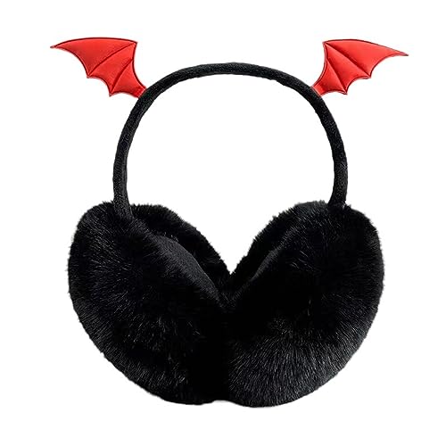 qiqiaollo Cartoon-Teufel-Ohrenwärmer for verschiedene Kopfgrößen, Outdoor-Winteraktivitäten, Reiten, Skifahren, warm halten, Outdoor-Winter-Ohrenwärmer/511 (Color : A)