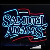 Panneau LED néon Samuel Adams fait à la main pour décoration murale en PVC 35,6 x 43,2 cm