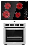 thermomate CHMB774C 30 Inch Built-in Electric Cooktop with ESMS605 24 Inch Electric Single Wall Oven