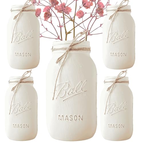 5 Set Hand painted Mason Jars