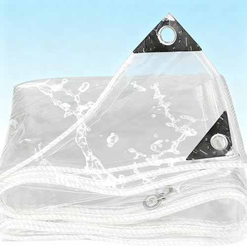 Lona impermeable transparente de 140 x 210 cm para proteger terrazas y lluvia 2