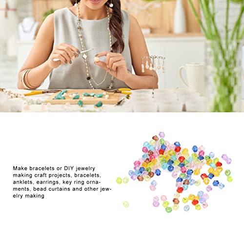 Pssopp 2000pcs Faceted Beads,Faceted Shape Beads Assortments Supplies for DIY Jewelry Making Bracelets Anklets Earrings Key Rings Decorations - Image 3