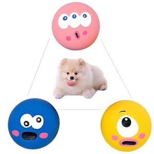 3Pcs Latex Squeaky Dog Toy for Small Dogs, Rubber Soft Puppy Dog Toys for Chewers, Cute Funny Small Dog Toys for Small Breed and Medium Pets Dogs