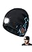 TOUCH TWO Bluetooth Beanie Hat with LED Light Wireless Musical Knitted Cap with Headphone Stereo Speakers & Mic for Running Hiking Jogging Black