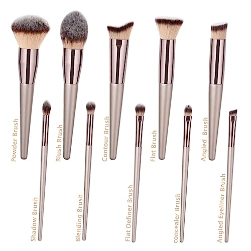 Makeup Brush Set including Blush, Contour, Foundation, Flat, Angled, Blending, Definer & Concealer Make up Brushes - Image 4
