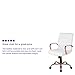 Flash Furniture Whitney Mid-Back Swivel LeatherSoft Desk Chair with Padded Seat and Armrests, Adjustable Height Padded LeatherSoft Office Chair, White/Rose Gold