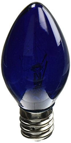 C7 - Transparent Blue - Triple Dipped - 5 Watt - Candelabra Base - Christmas Lights - 25 Pack