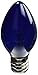 C7 - Transparent Blue - Triple Dipped - 5 Watt - Candelabra Base - Christmas Lights - 25 Pack