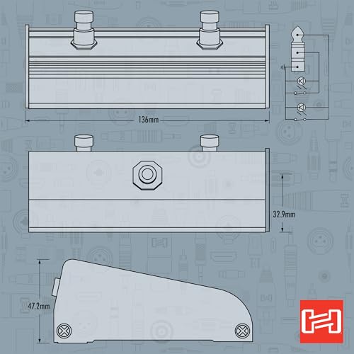 Hosa FSC-385 Footswitch, Guitar-style, Dual-latching