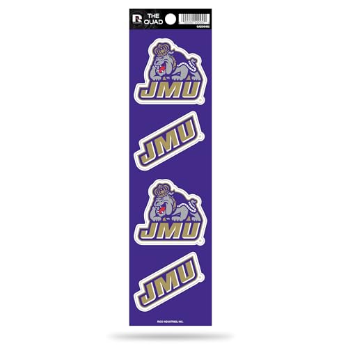 Rico Industries NCAA James Madison Dukes Quad Decal