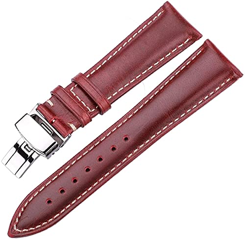 Bracelet de montre en cuir véritable homme femme 18mm 20mm 22mm 24mm boucle