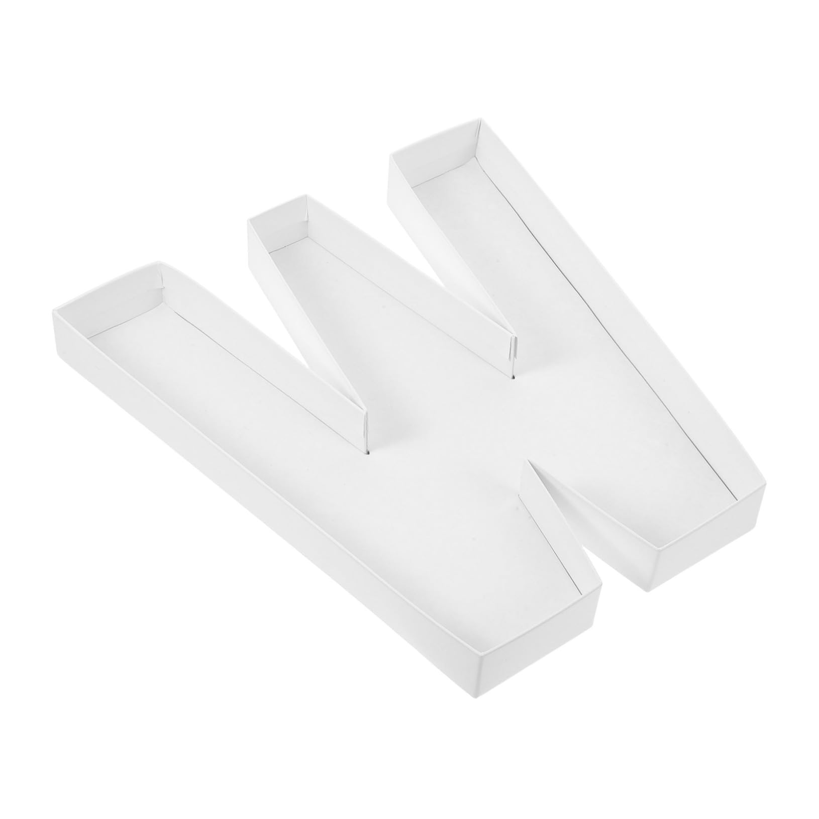 Veemoon Graduation Letter Trays 8 Inch Paperboard Serving Tray Fillable Alphabet Snack Plate for