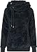 Urban Classics Damen Ladies Long Teddy Hoody Kapuzenpullover, Schwarz (Black 7), Medium