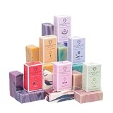 HIDDEN GEM SOAPS All Natural Handcrafted Bar Soaps, 6 Pack, Cold Process, Made in USA, Palm Oil Free