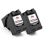 Lo que obtienes: el paquete combinado de Mony Tek Remanufactured HP 302XL incluye 2 negro cartucho de tinta