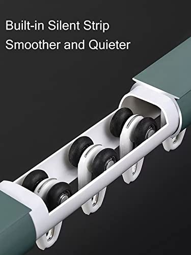 Rail rideau plafond noir avec accessoires pour porte coulissante et lit - 5