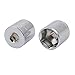 Aexit 3/8-inch Square Hand Operated Tools Drive 7/8-inch 6 Point Impact Socket Silver Tone 2pcs Model:46as514qo248