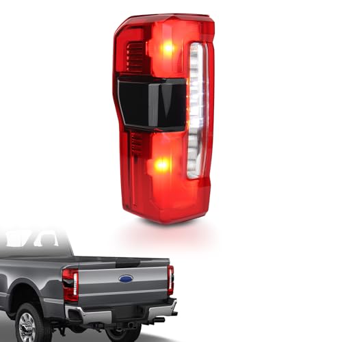 Gefitway Tail Light Compatible with 2023 2024 2025 Ford F250 F350, F250 Halogen Rear Lamp Assembly with Blind Spot, Module Not Included, Rear Taillights Driver Side OE:PC3Z13405B FO2800294