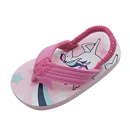 2022 Cute Girls Eva with Adjustable & Flops for Kids Beach Strap Boys Sandals for Girls Size 10 (Hot Pink, 15-18Months)