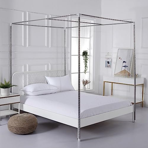 Mosquitero con Soporte de Acero Inoxidable para Cama King S Dosel Rojo 4