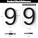 IVERRA 10 Inch Black House Numbers for Outside, Large Floating Home Address Numbers, Modern Outdoor House Number for Wall Street Garage Gate (9)