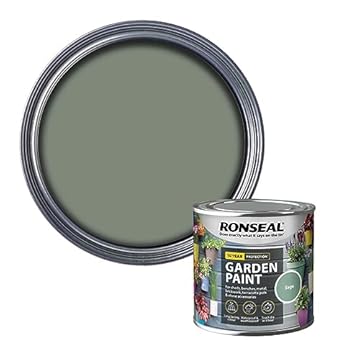 SAVING HUB Garden Paint 250ml - For Outdoor Furniture Wood, Benches, Metal, Brickwork, Terracotta - Exterior Wood Paint Waterproof & Weatherproof Touch Dry In 1 Hour (Saga)