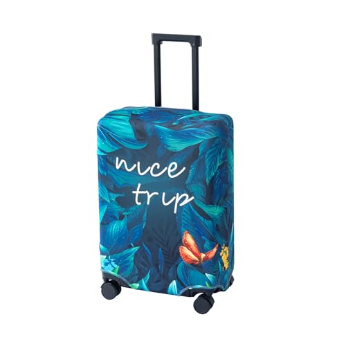 Image of HOKIPO 220gsm Durable and Washable Suitcase Covers for Trolley Suitcase, Medium (21-22inch) - Tropical Escape (AR-6344-D8)
