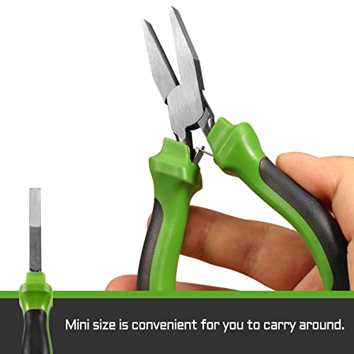 Image of 5 Inch Flat Nose Plier Smooth Jaw Flat Nose Duck Bill Pliers with Spring Jewelry Making Wire Bending Warpping Shaping Handcraft Making Repair Tool