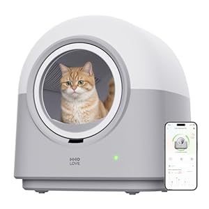 Katzenklo Selbstreinigend Katzentoilette Groß XXL, Automatisches Katzenklo Elektrisches, APP-Steuerung, Selbstreinigendes Katzenklo für 2 Katzen Mehrere Katzen, TY-PRO