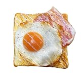 EdisonBrain 食品サンプル ベーコン エッグ トースト パン 目玉焼き 模型 食パン リアル ディスプレイ 展示 販促 グッズ 撮影 道具 飾り カフェ パン屋