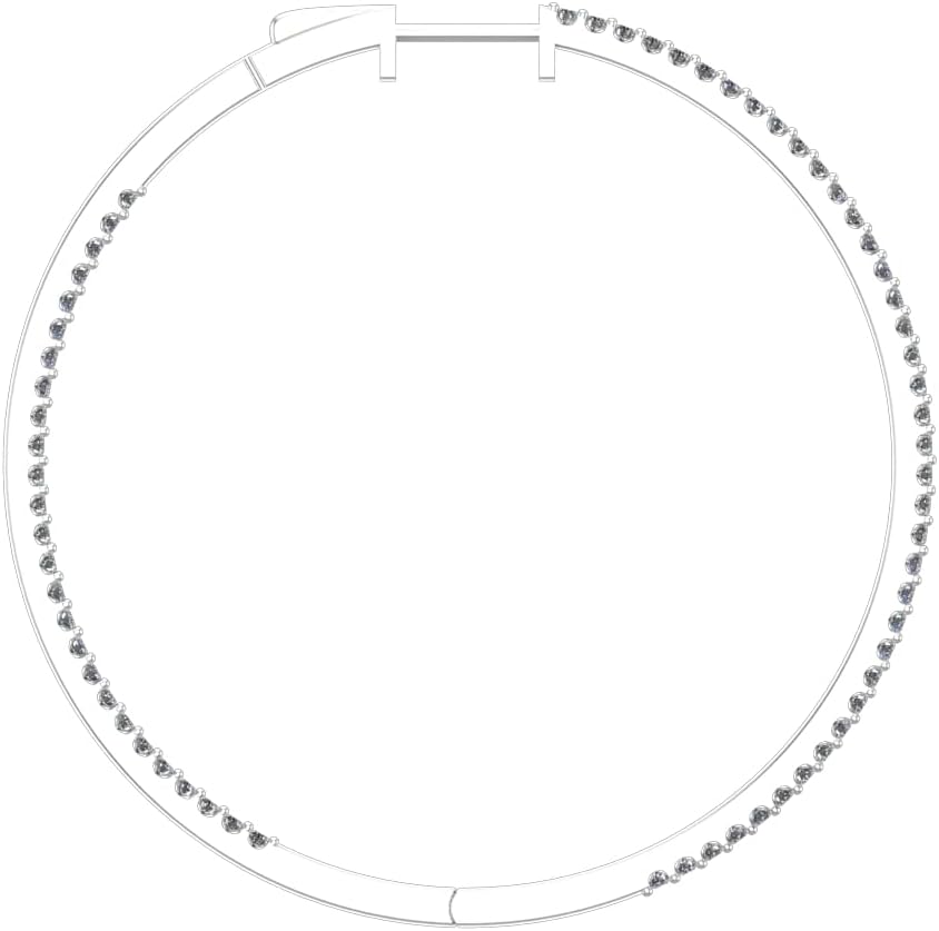 1-6 Carat Classic Elegant Hoop LAB GROWN Diamond Earrings Ultra Premium Collection (D-F Color, VS2-SI1 Clarity) - Image 3