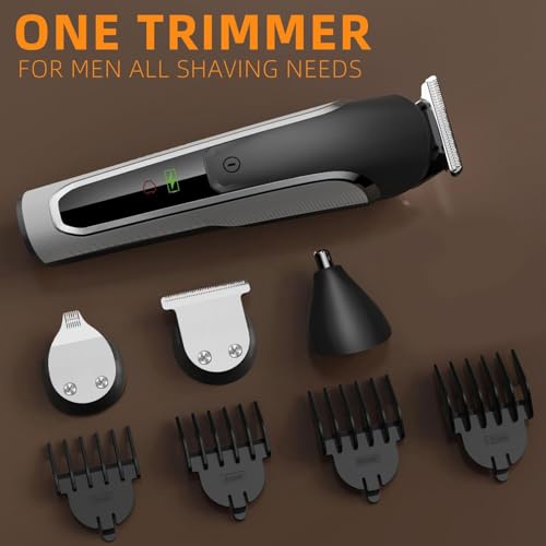 Vexloria Beard Trimmer Men, Hair Clippers Men, All-in-One Men's Grooming Kit with Nose and Ear Trimmer, Detail Trimmer, IPX6 Waterproof Professional Cordless Hair Clipper with 4 Limit Combs - Image 3