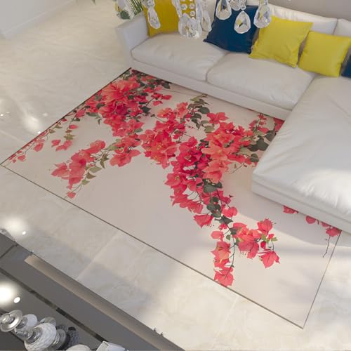 Tapis salon bougainvillier 140x200 lavable antidérapant cuisine