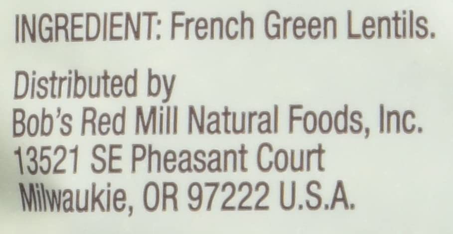 Image of Bob's Red Mill Green Lentils, 24oz (Pack of 4) - Non GMO, Vegan, Kosher