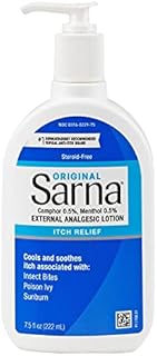 Sarna Original Steroid-Free Anti-Itch Lotion, Relief for Dry Irritated Skin, Insect Bites, Sunburns, and Poison Ivy - 7.5 oz