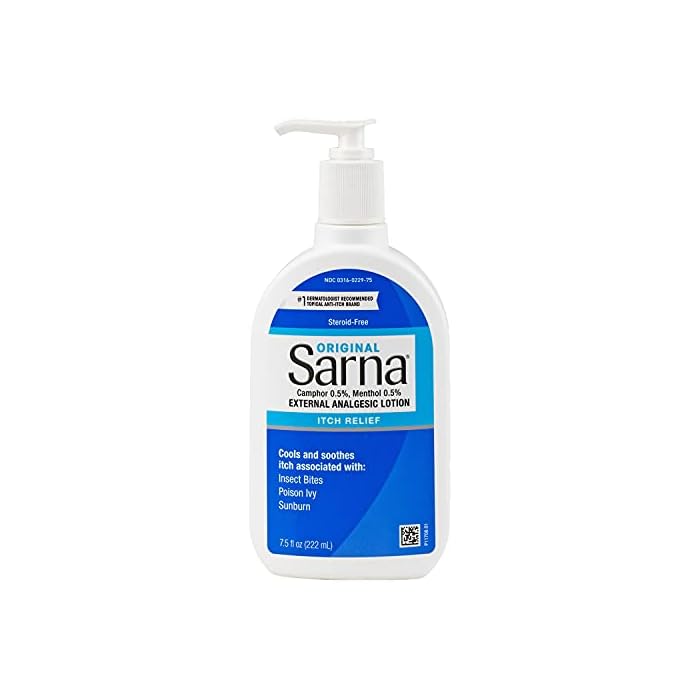 Sarna Original Steroid-Free Anti-Itch Lotion, Relief for Dry Irritated Skin, Insect Bites, Sunburns, and Poison Ivy - 7.5 oz