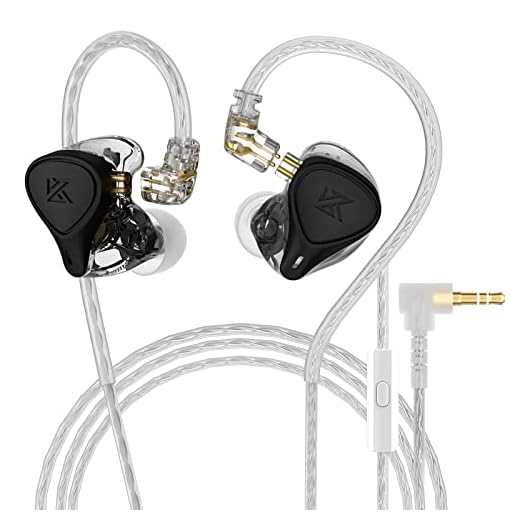 KZ x Crinacle CRN ZEXPro New Electrostatic & Dynamic & Balanced Armature Hybrid Earphone Passive Noise Reduction in-Ear Sports Music Headphones（Black,no mic）