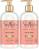 Shea Moisture Coconut and Hibiscus Curl and Shine Conditioner, 384 ml (Pack of 2)