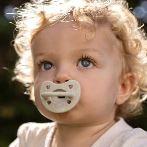Image of Chicco PhysioForma Luxe Orthodontic Pacifier for Babies 6-16 Months, One-Piece 100% Soft Silicone, Supports Breathing, Textured Shield & Handle, Sterilizing Case, BPA Free, 2-Pack, Grey