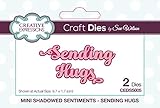 Creative Expressions Craft Dies by Sue Wilson-Mini Shadowed Sentiment-Sending Hugs