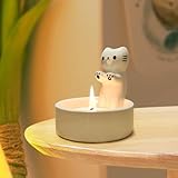 Cat Warming Paws CandleHolder with 2 Candles,Kitten Tea light Holder, Daughter Gifts, Gift for Girls,Lovely Gifts for cat lovers